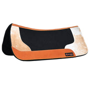 HILASON Western Wool Felt Horse Saddle Pad W/ Distressed Wear Leather | for Horses