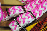 Hilason Braided Poly Barrel Horse Racing Reins Flat Easy Grip Knots 1" X 8Ft