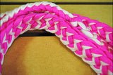 Hilason Braided Poly Barrel Horse Racing Reins Flat Easy Grip Knots 1" X 8Ft
