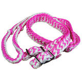 Hilason Braided Poly Barrel Horse Racing Reins Flat Easy Grip Knots 1" X 8Ft