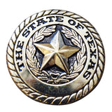 Set Of 8 Screw Back Concho State Of Texas Star with Rope Edge Saddle - Uhorse