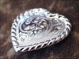 HILASON Screw Back Concho Heart Shaped W/Rope Edge Saddle Bling Black Color | Bridle Conchos | Slotted Conchos