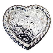 HILASON Screw Back Concho Heart Shaped W/Rope Edge Saddle Bling Black Color | Bridle Conchos Slotted
