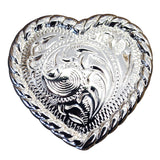 Set Of 32 Screw Back Concho Heart Shaped with Rope Edge Saddle Bling - Uhorse