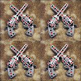 HILASON Western Screw Back Concho Crystal Bling Cross Pistol Saddle Cowgirl | Belt Slotted Conchos