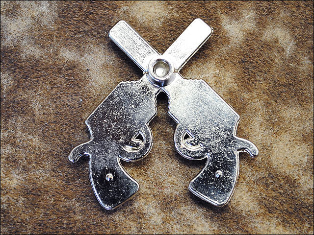 HILASON Western Screw Back Concho Crystal Bling Cross Pistol Saddle Black Color | Bridle Conchos Slotted