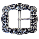 Set Of 32 Western Screw Back Concho Silver Ed Belt Buckle With Rope Edge - Uhorse