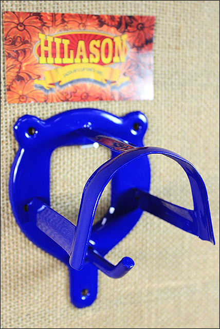 Hilason Bridle Bracket W/ 3 Screws Vinyl Coalted Blue