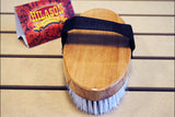 Hilason Show Tack Horse Grooming Finishing Brush With Wood Handle