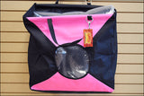 H. Pink Balck Hilason Horse Stable 600 Denier Poly Hay Feed Bag With Mesh Bottom