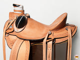 Western Horse Wade Saddle American Leather Ranch Roping Tan