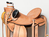 Western Horse Wade Saddle American Leather Ranch Roping Tan