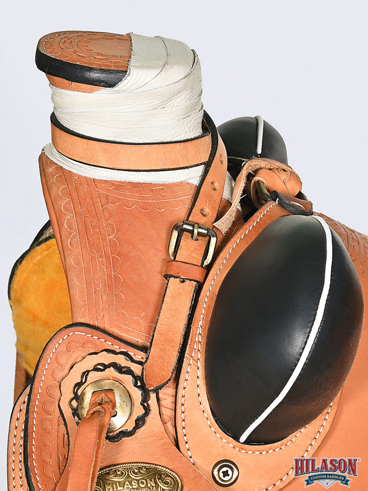 HILASON Western Horse Wade Saddle American Leather Ranch Roping Tan | Hand Tooled & For Horses