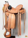 Western Horse Wade Saddle American Leather Ranch Roping Tan