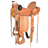 17 In Western Horse Wade Saddle American Leather Ranch Roping Tan Hilason - Uhorse