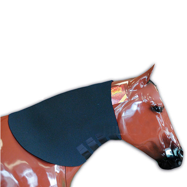 Navy wool horse saddle blanket with buckle closures - Uhorse