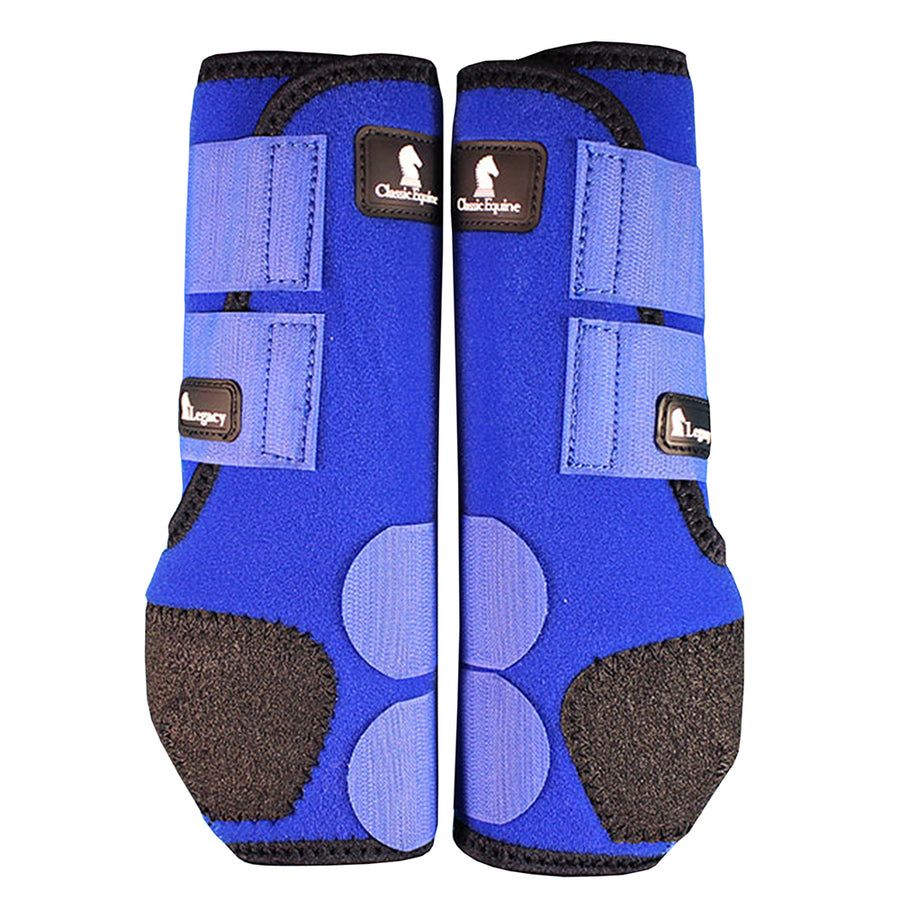 Small Blue Classic Equine Legacy System H. Hind Leg Sport Boot Pair – by Hilason – Cowboy and equestrian accessories