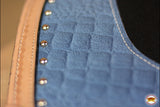 Western Wool Felt Horse Saddle Pad With Alligator Print Leather