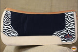 Hilason Western Wool Felt Horse Saddle Pad Zebra Print Leather
