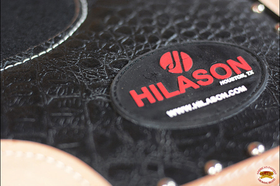 HILASON Western Wool Felt Horse Saddle Pad W/ Distressed Wear Leather | for Horses