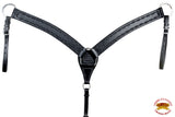 HILASON W. H. Headstall Breast Collar Set Tk. Genuine American Leather