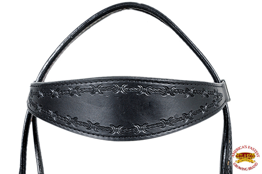 HILASON Western Horse Headstall Breast Collar Set Tack Genuine American Leather | For Horses Headstalls