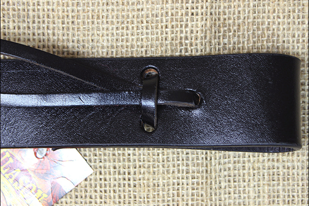 U-Hilason Western Horse Tack Black Leather Tie Strap