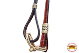 New Hilason Western Rawhide Braided Leather Show Rommel Romel Romal Reins Horse