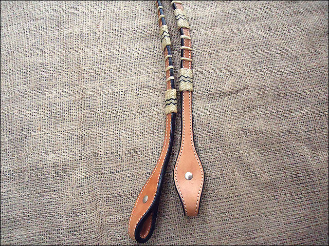 50 In Rawhide Romal Reins Western Braided Leather Show Horse Tan Hilason