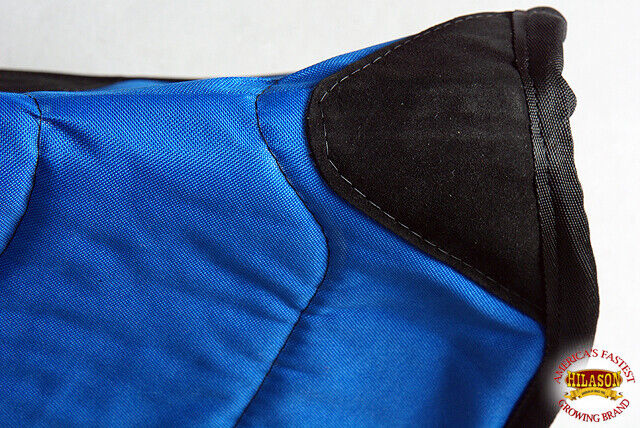 HILASON 28" X 26" Anti Slip Round Contoured Horse Saddle Pad Royal Blue