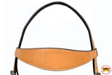 HILASON Western Horse Headstall Breast Collar Set Genuine American Leather Plain Tan | For Horses