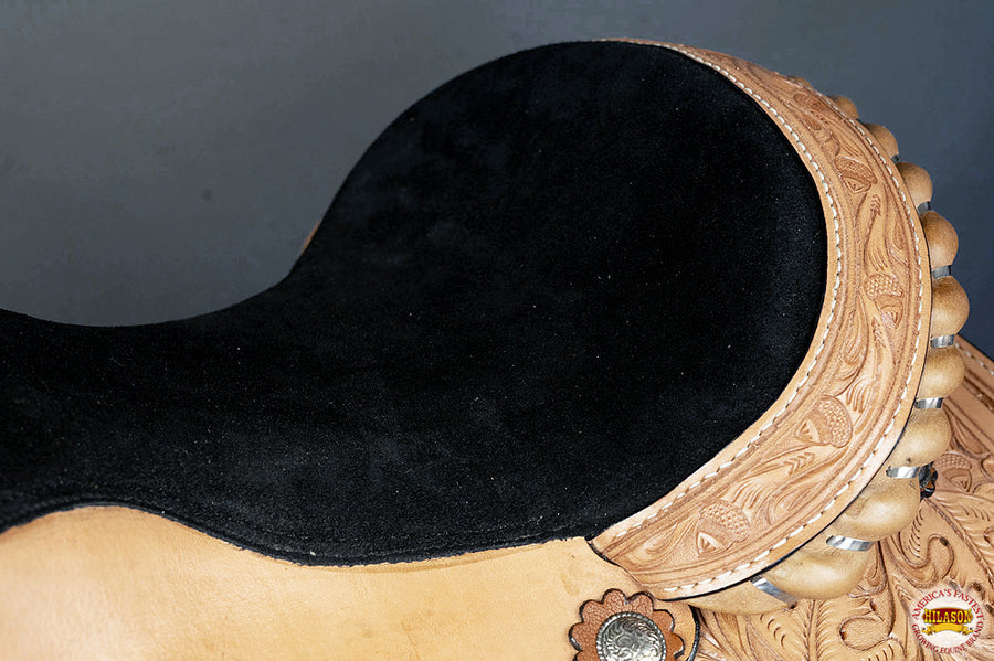 HILASON Western Horse Saddle American Leather Cowboy Trail Ranch Roping | Hand Tooled Wade & For Horses