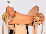 Western Horse Saddle American Leather Ranch Roping Trail Hilason Tan