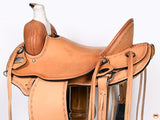 Western Horse Saddle American Leather Ranch Roping Trail Hilason Tan