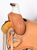 Western Horse Saddle American Leather Ranch Roping Trail Hilason Tan