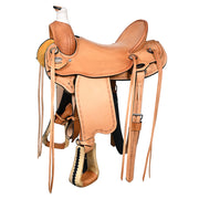 Western Horse Saddle American Leather Ranch Roping Trail Hilason Tan