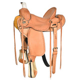 16 In Western Horse Saddle American Leather Ranch Roping Trail Hilason Tan - Uhorse