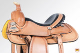 HILASON Western Horse Saddle Tan American Leather Ranch Roping Trail | Hand Tooled | Horse Saddle | Western Saddle | Wade & Roping Saddle | Horse Leather Saddle | Saddle For Horses