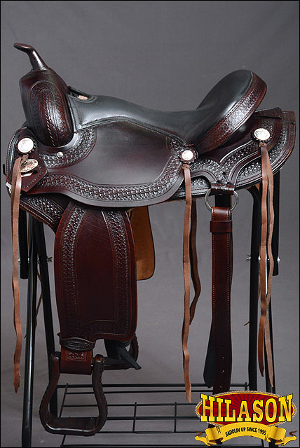 18 In Hilason Western Gaited Flex Trail Pleasure Endurance Horse American Leather Saddle