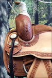Hilason Western Hand Tooled Leather Cowboy Wade Ranch Roping Saddle Tan