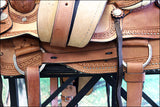 Hilason Western Hand Tooled Leather Cowboy Wade Ranch Roping Saddle Tan