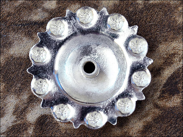 HILASON Western Screw Back Concho Silver Finish Floral Saddle Bling Color | Bridle Conchos Slotted
