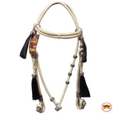 Western Horse Headstall Tack Bridle American Leather Hair Tassel Hilason