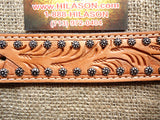 Ps123Cn139F- Hilason Western Leather Spur Straps Tan W/ Antique Copper Buckle