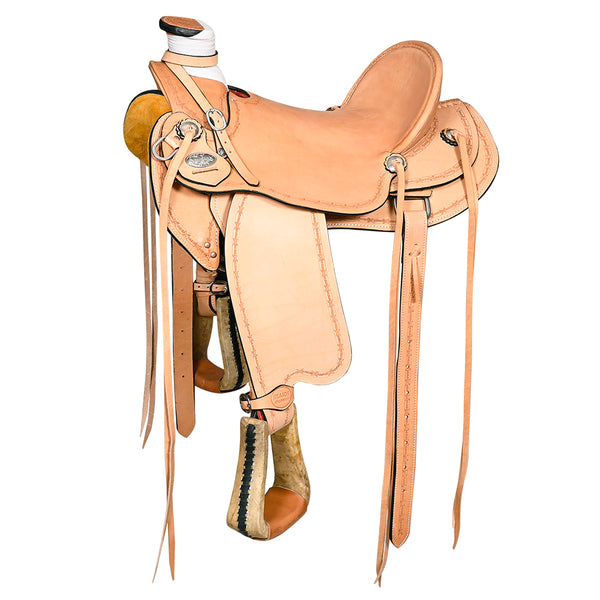 Western Horse Wade Saddle American Leather Ranch Roping Tan - Uhorse