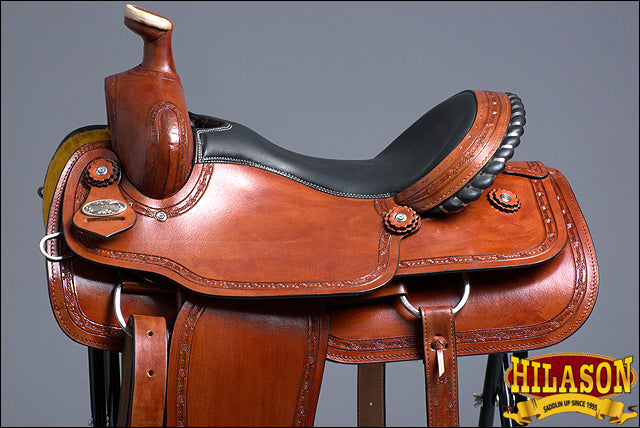 HILASON Western Horse Saddle American Leather Ranch Roping Trail Tan Kote | Hand Tooled Wade & For Horses