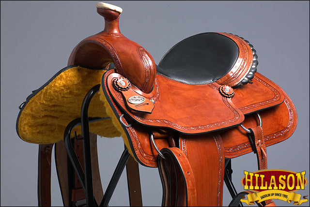 HILASON Western Horse Saddle American Leather Ranch Roping Trail Tan Kote | Hand Tooled Wade & For Horses