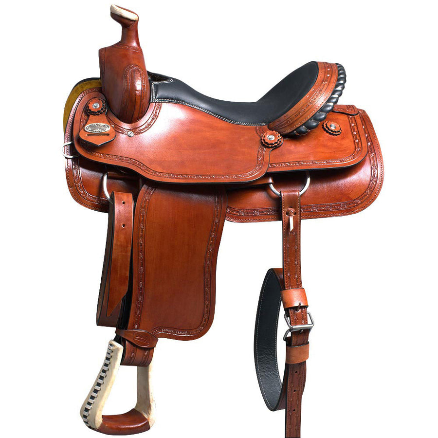 Western Horse Saddle American Leather Ranch Roping Trail Hilason Tan Kote - Uhorse