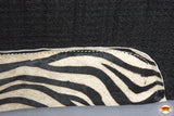 Western Wool Felt Horse Saddle Pad W/ Zebra Print Hair On Leather