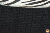 Western Wool Felt Horse Saddle Pad W/ Zebra Print Hair On Leather